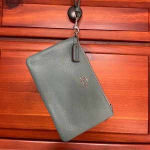 Coach leather wristlet
